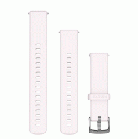 Quick Release Bands (18 mm) - Blush pink silicone , silver hardware - 010-13406-03 - Garmin